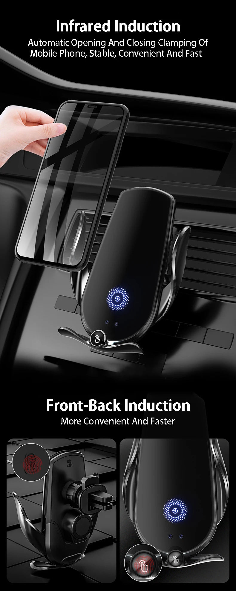 Car Phone Holder For Trumpchi GS8 14.6 Inch Screen Car Wireless Charging Mobile Phone Holder Base Car Styling Accessories