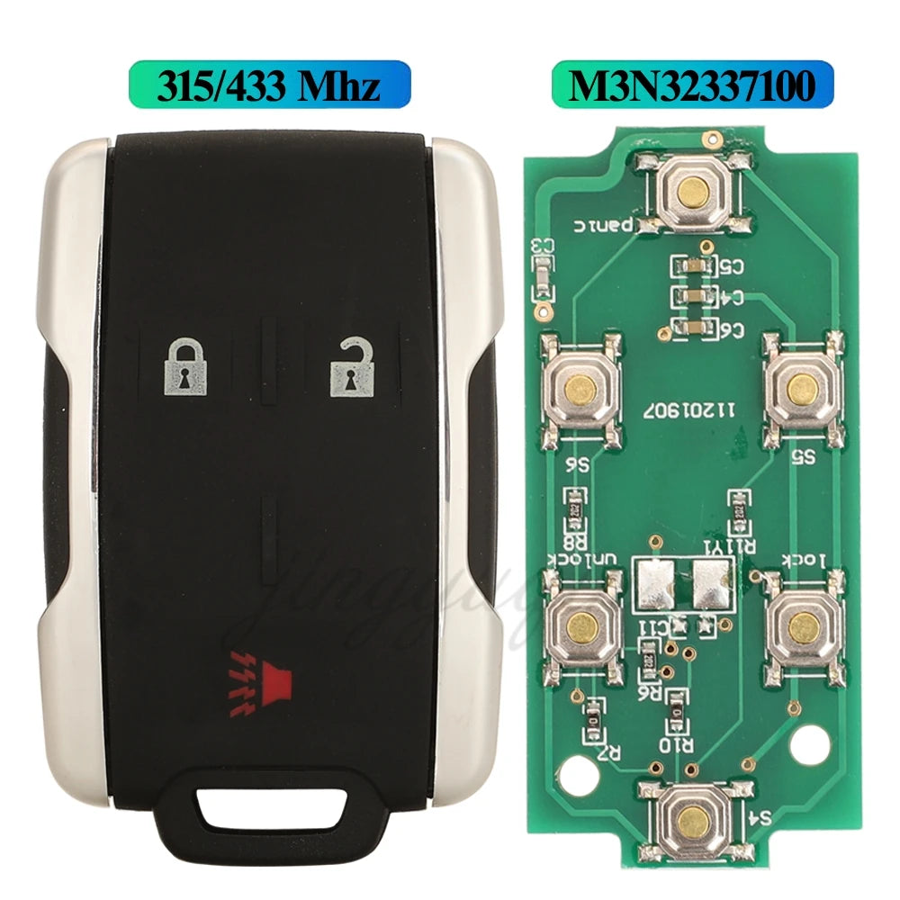 Jingyuqin Remote Smart Car Key Fob 315/433MHZ For Chevrolet Colorado Silverado Tahoe Suburban GMC Canyon Sierra Yukon 2014-2019