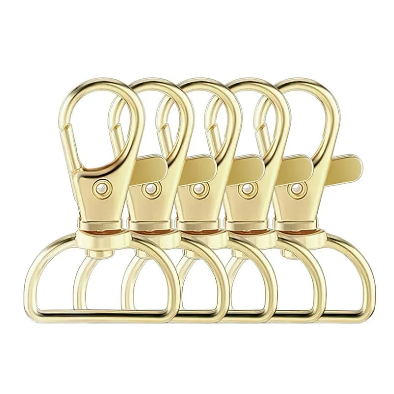 10pcs Swivel Clasps Snap Hooks Metal D Ring Key Chain Clip Hooks Lobster Key Chain DIY Making Accessories for Purse Handbag