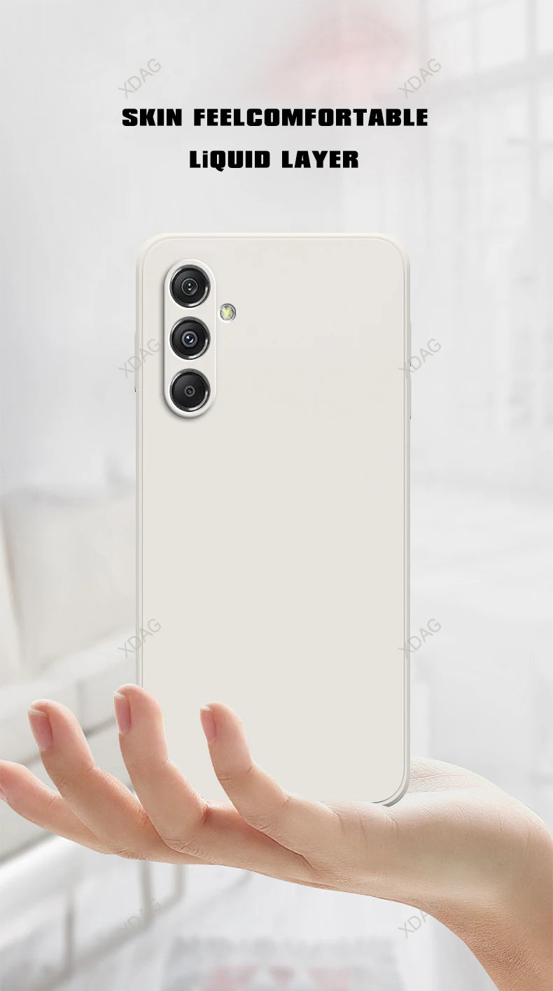 Original Phone Case for Samsung Galaxy M35 5G 6.6" SM-M356B SM-M356B/DS Soft Simple Liquid Silicone Camera Protection Back Cover