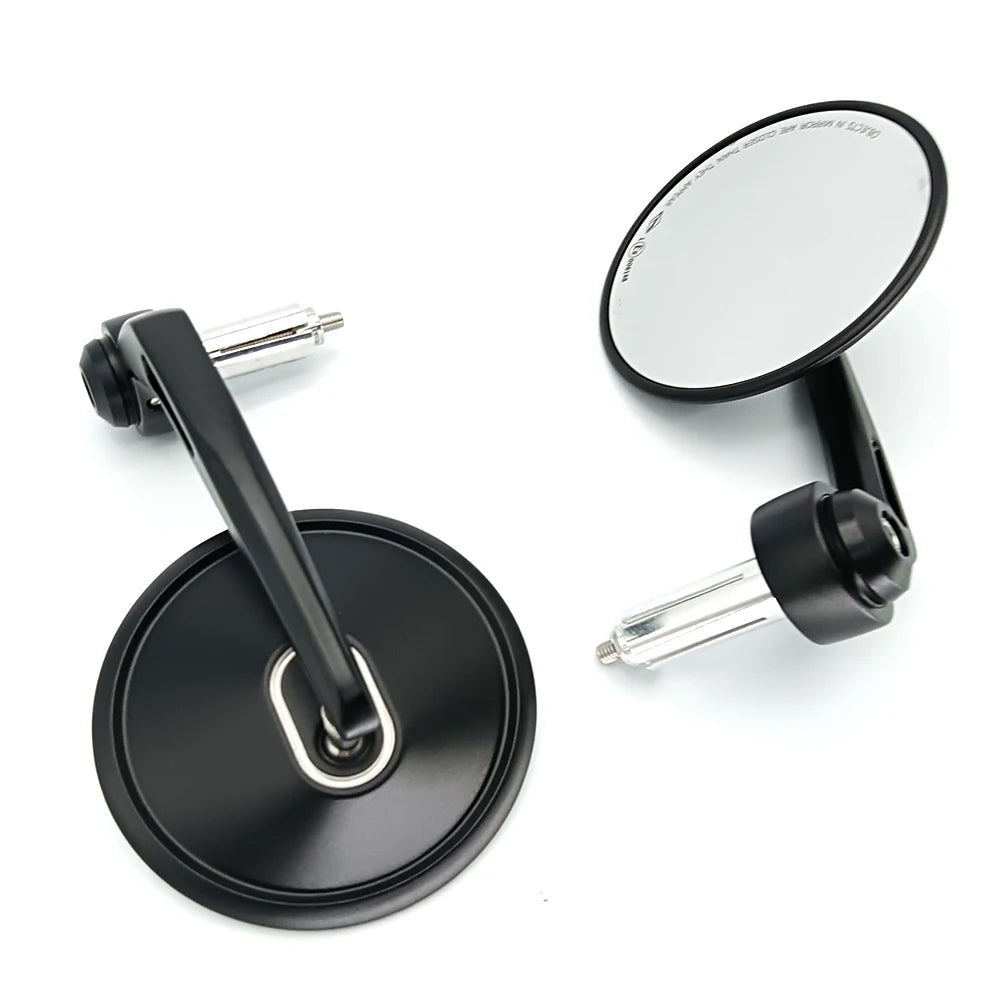 7/8" 22mm CNC Motorcycle Rearview Mirrors Universal Clear Glass Scooter Bar End Handlebar Mirror Rear View Mirror Accessories