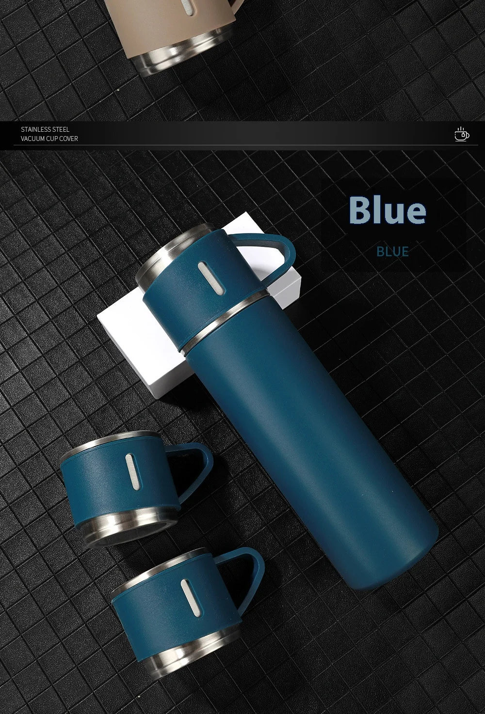 500ML 304 Stainless Steel Vacuum Thermos Gift Set Office Business Style Cup Thermos Portable Flask Thermos Flask
