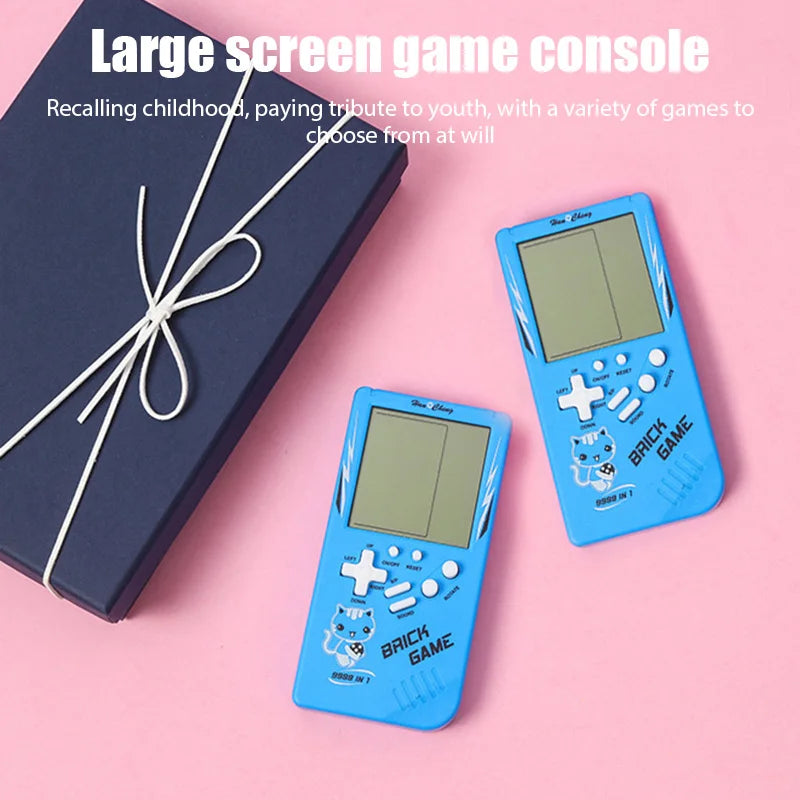 Portable Classic Electronic Game Retro Puzzle Toy Blue 3.5 Inch Large Screen Handheld Game Console Toys For Children