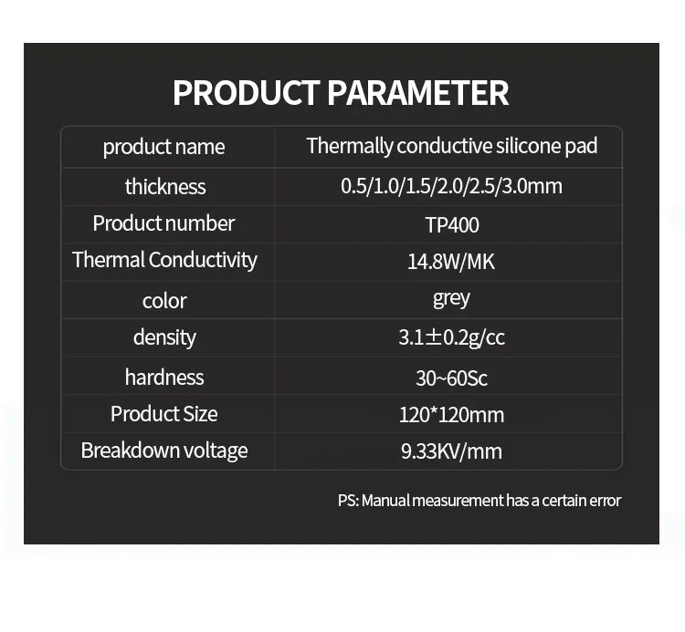 TEUCER 14.8W/mk Heat Conducting Thermal Pad Computer Laptop GPU VGA Card CPU Heatsink Cooling Conductive Silicone Grease Sheet