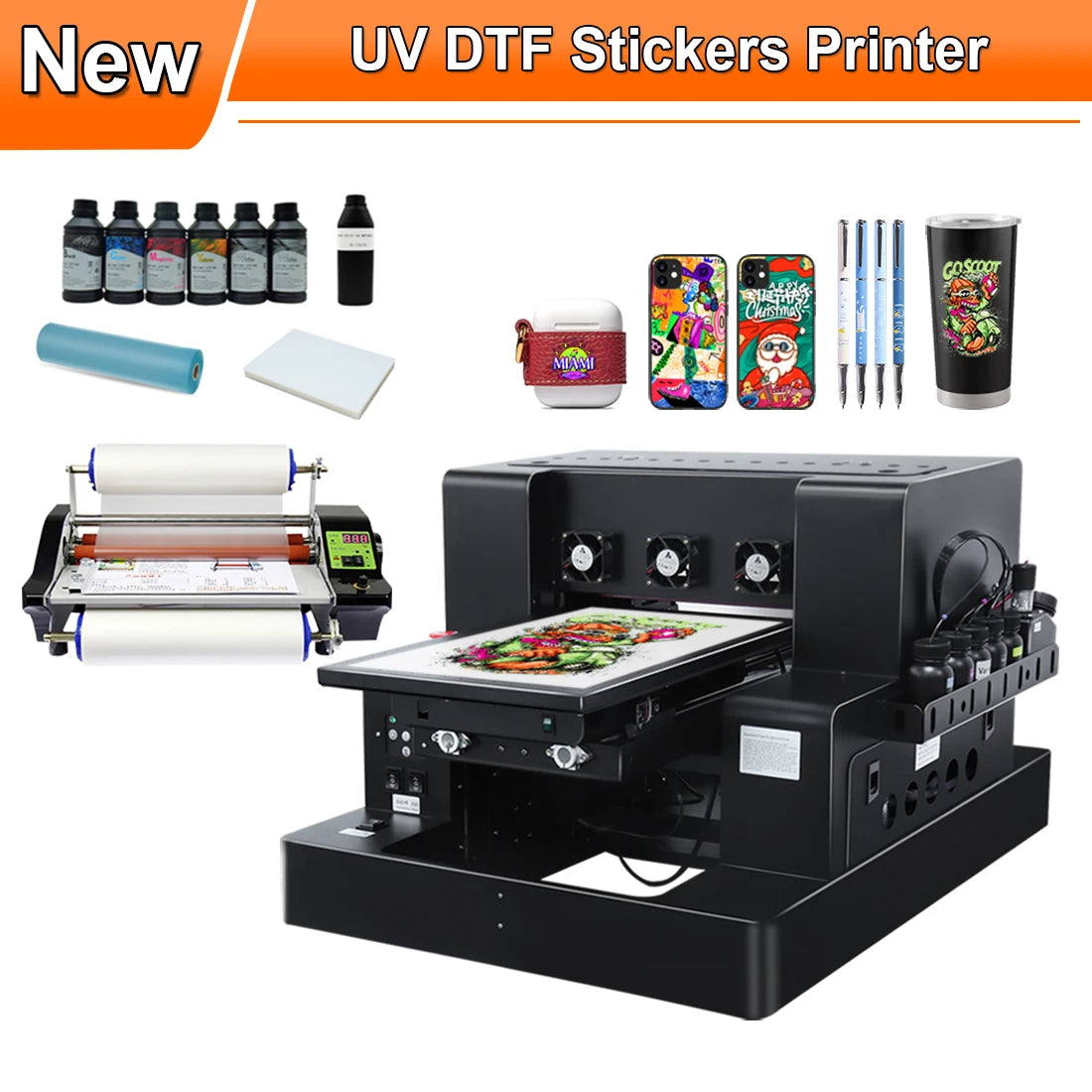 A3 UV DTF Sticker Printer impresora UV DTF Printer A3 For Wood Pen Bottles A3 UV Stickers Printer UV Flatbed Printing Machine A3