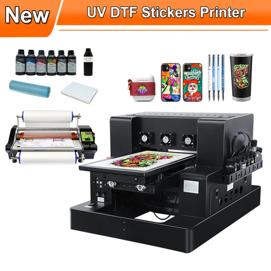 A3 UV DTF Sticker Printer impresora UV DTF Printer A3 For Wood Pen Bottles A3 UV Stickers Printer UV Flatbed Printing Machine A3