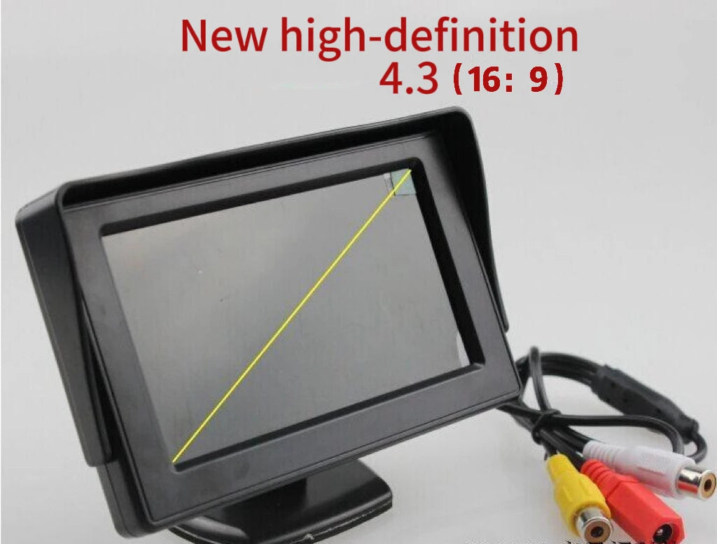 4.3 (16:9) Car Mounted Display Easy Install Desktop High-Definition Reverse Image Cargo Car Blind Spot Universal Machine Display