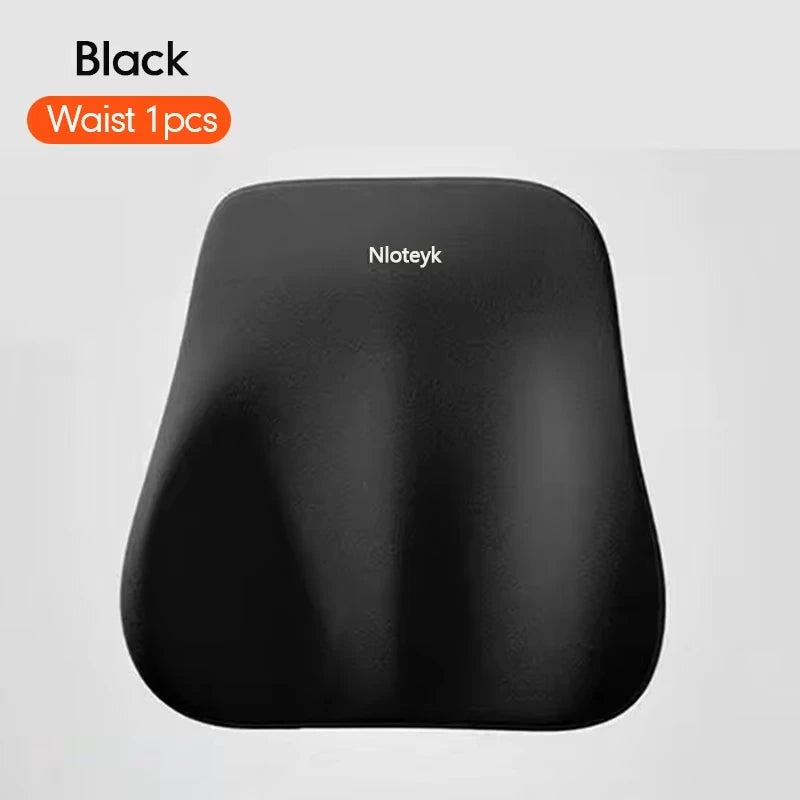 Car Memory Foam Headrest Car Neck Pillow Lumbar Waist Cushion Universal Waist Support Car Seat Pillow Accessories Interiors