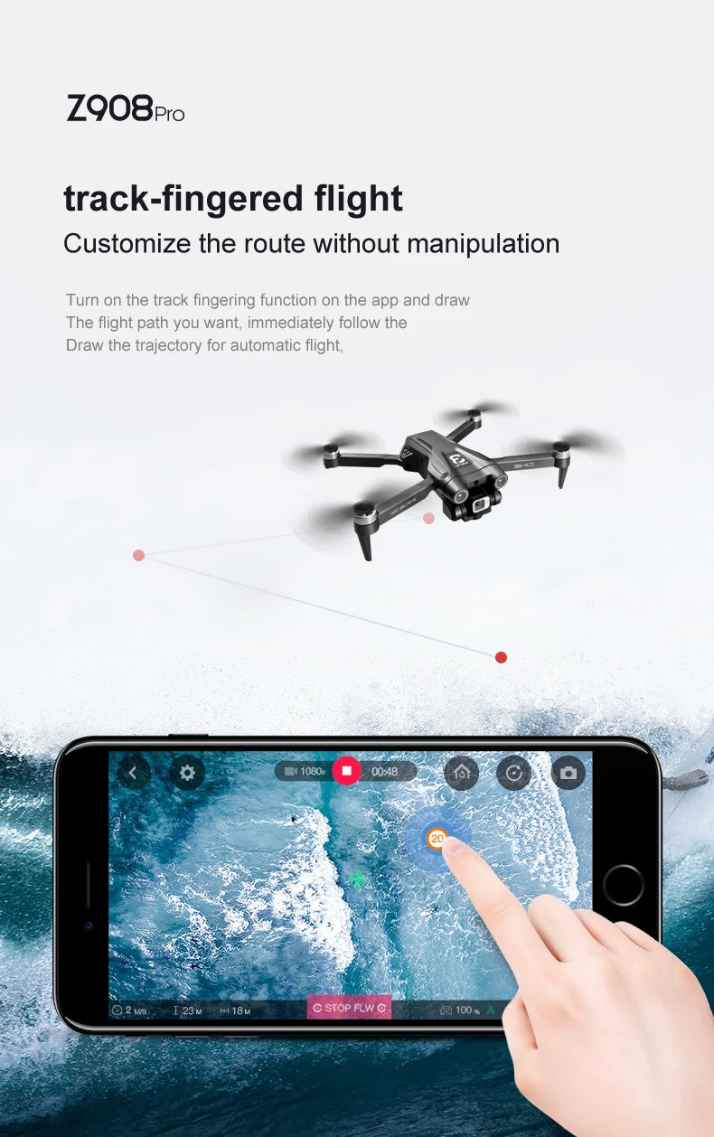 Z908 Max Drone 8K Professional 4K HD ESC Camera Brushless Motor Optical Flow WIFI FPV Obstacle Avoidance Folding Rc Quadcopter