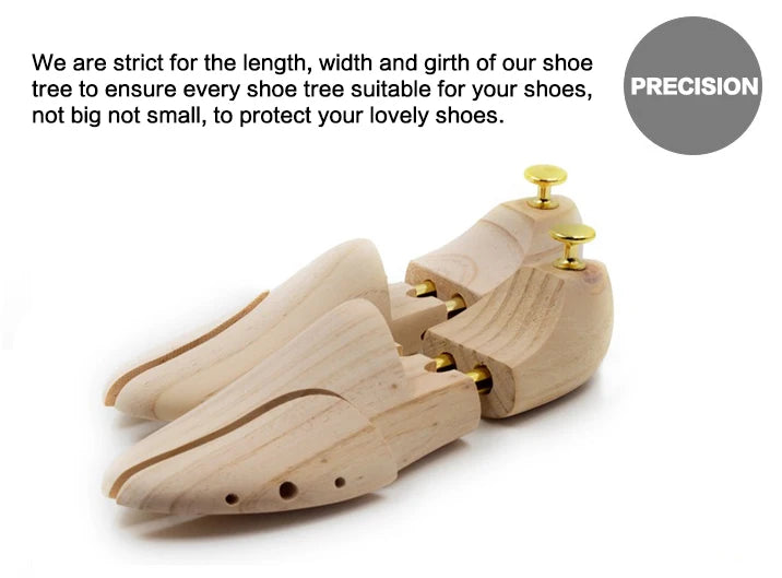 Men's and Women's Shoe Trees Twin Tube Adjustable New Zealand Pine Wood Shoe Tree