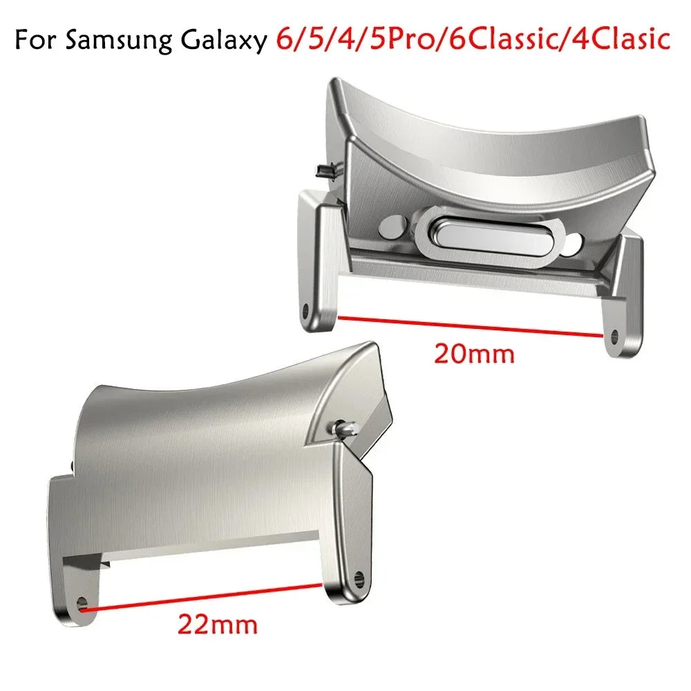 22mm 20mm Quick Fit Connector for Samsung Galaxy Watch 6 5 4 40 44mm Metal Adapter For Galaxy Watch 6 Classic 47mm 43mm 42 46mm