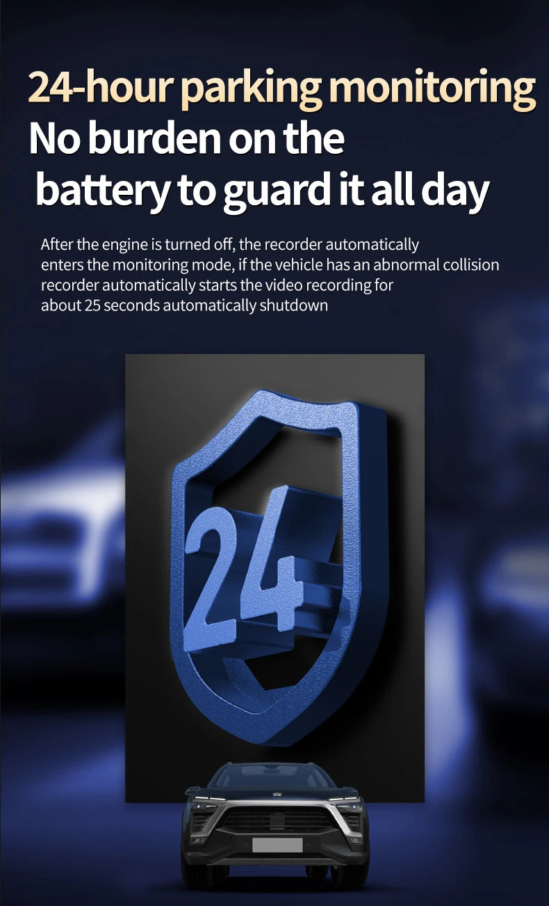 HP Dashcam F969X 4K 2160P car camera HD night vision parking monitoring car WiFi Car DVR video recording