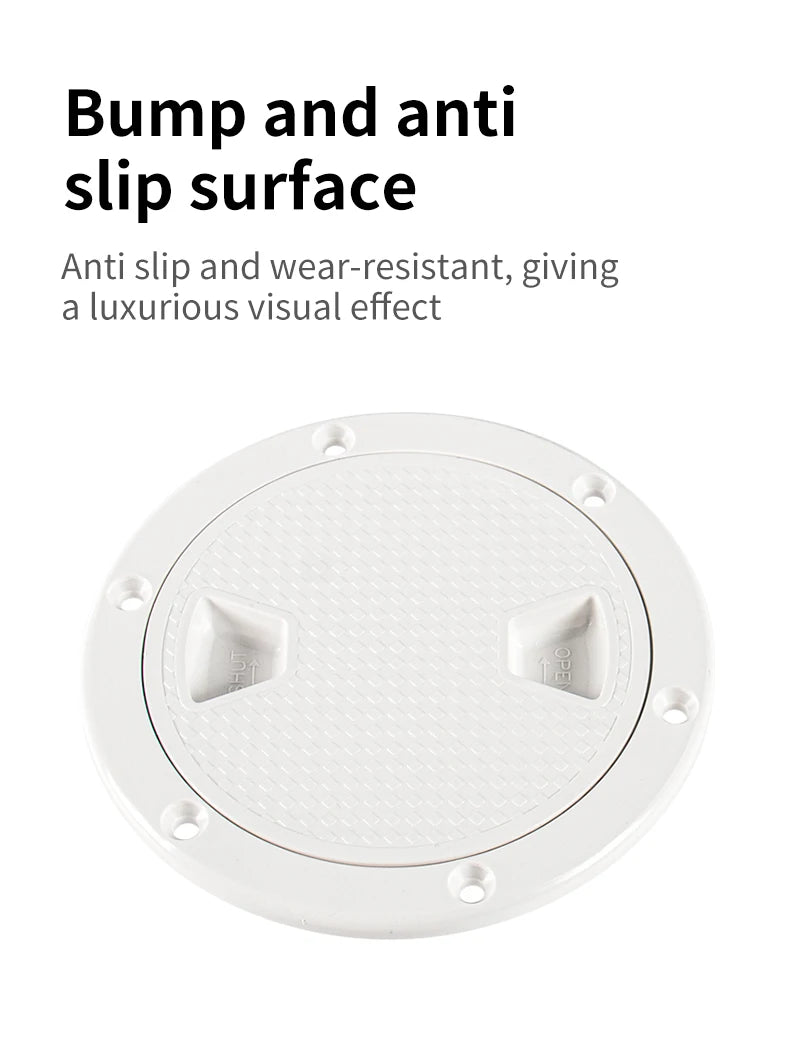 ABS Round Deck Inspection Access Hatch Cover Plastic White Black Boat Screw Out Deck Inspection Plate For Yacht Marine 4inch