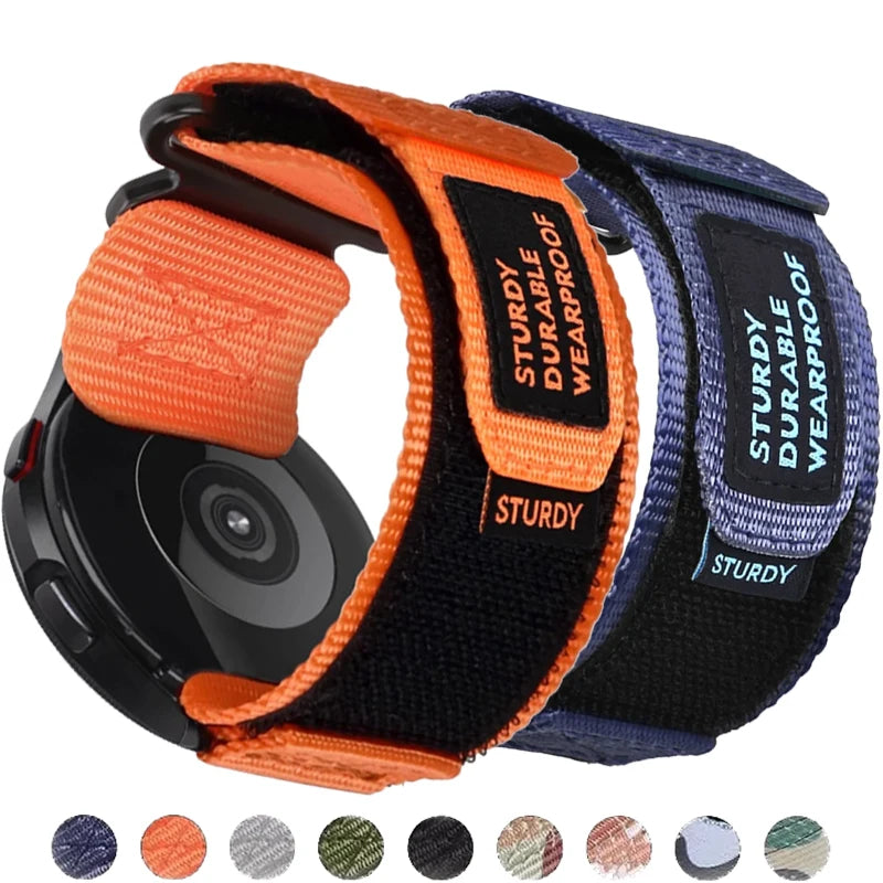 20 22mm Universal Nylon Strap for Samsung Galaxy Watch 7 6 4 5Pro/6Classic/Active2 Quick Fit Sport Bracelet for Huawei GT4 Band