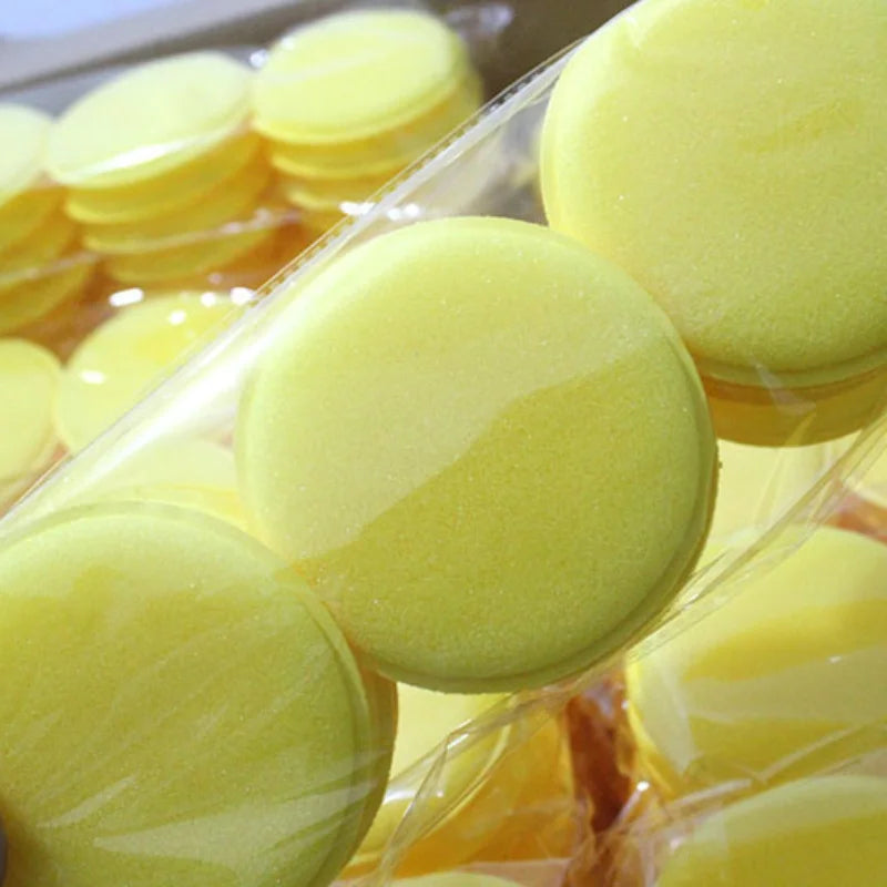 6PCS Welt waxing sponge Car Wash Beauty High-density small round sponge car polishing waxing sponge wipe