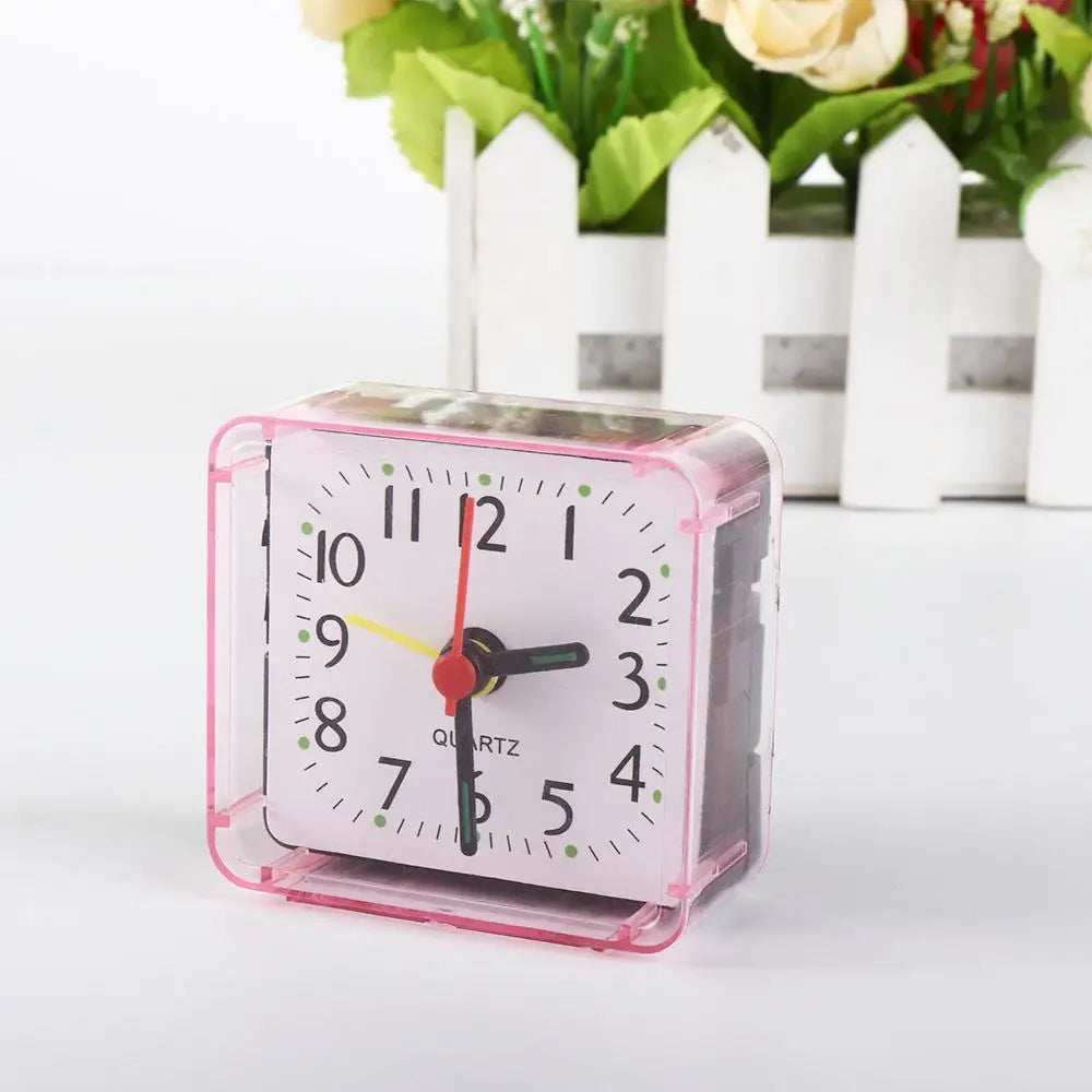 Mini Table Mute Clock Square Jelly Color Creative Alarm Clock