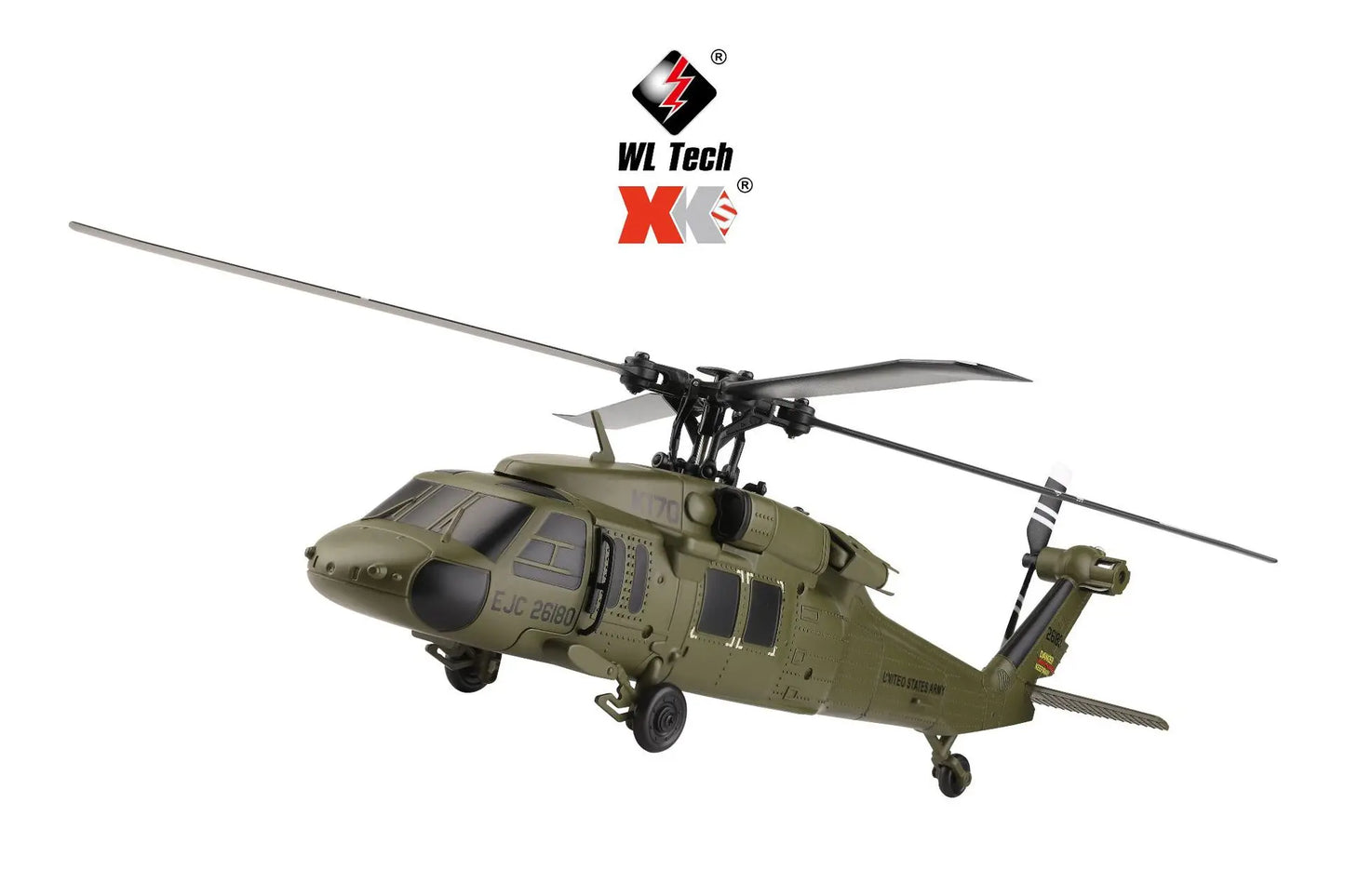 Wltoys K170 Black Hawk Uh60l Remote-Controlled Helicopter Four Channel Four Propeller Simulation Brushless Fixed Height Model