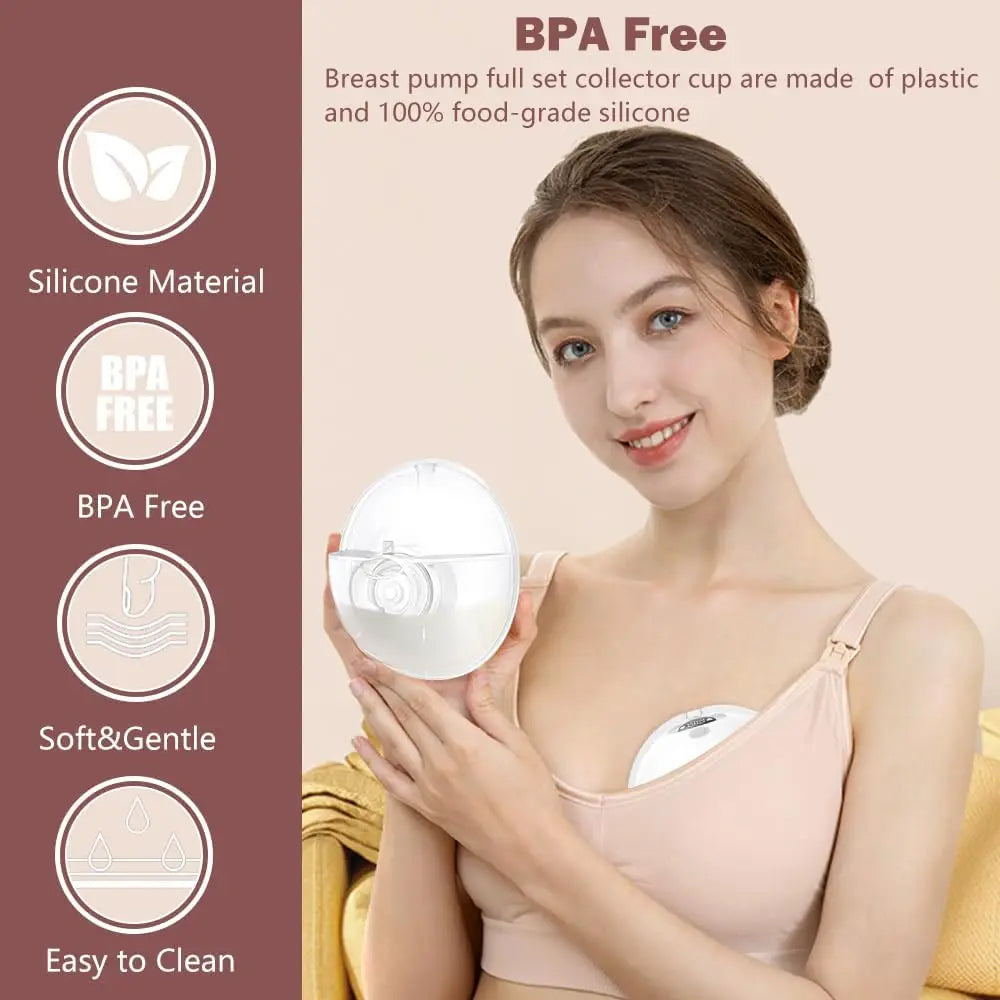 Full Sets 24mm Collector Cup And Flange Inserts Only Compatible with Momcozy M5 Breast Pump Replacement Accessories