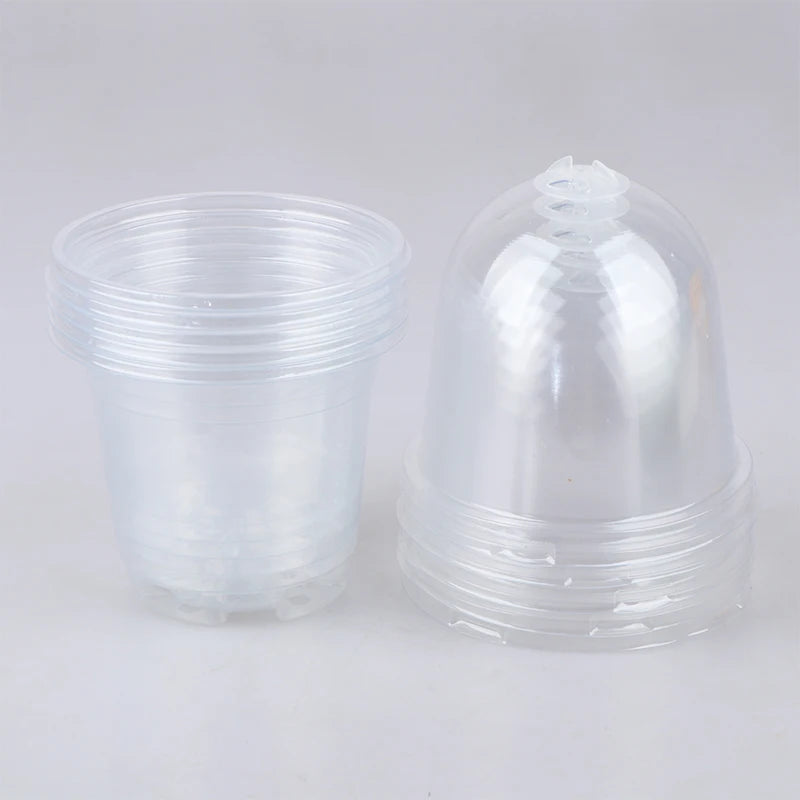 5Pcs Insulated Seed Starter Kit Clear Gallon Propagation Pot with Vented Lid -Humidity Dome for Seed Germination & Plant Cloning