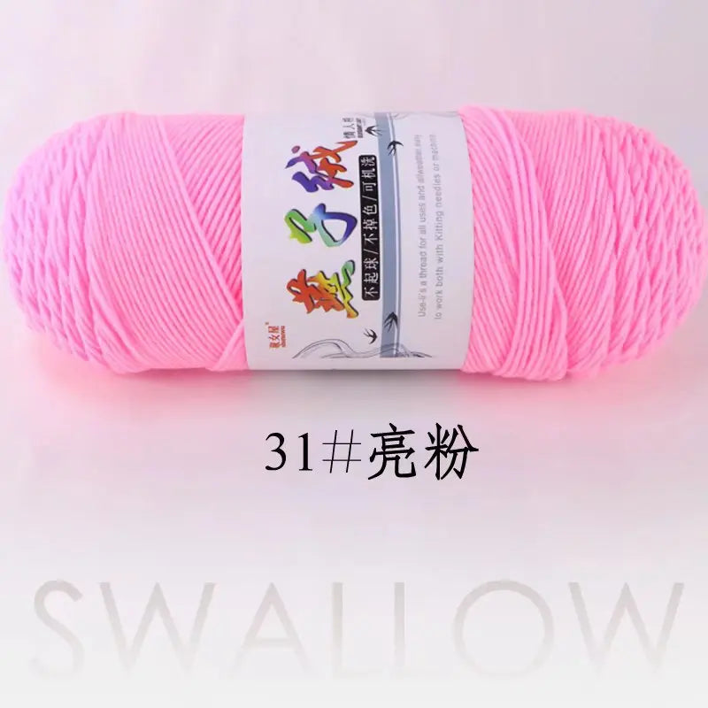 1Pc 200g Milk Cotton yarn for hand knitting Acrylic Crocheting Thread Yarn Crochet Doll sweater bag blanket slipper