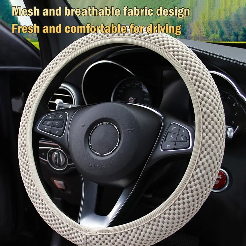 Universal Car Steering Wheel Cover Without Inner Ring Elastic For Nissan Versa Honda Civic 2008 Jimny Seat Leon Accessories