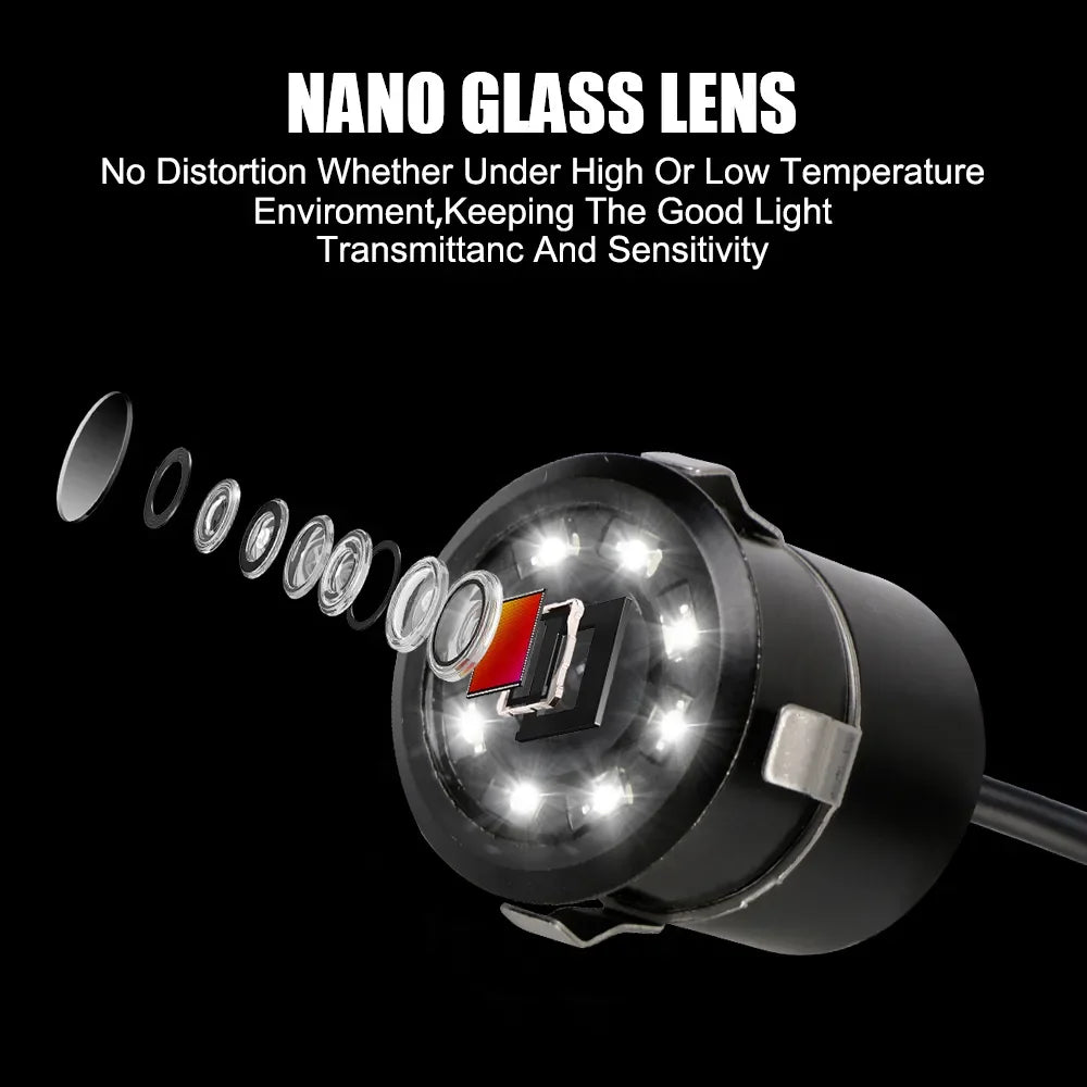 8 LED Car Rear View Camera 170° Night Vision Parking Reversing Monitoring CCD Waterproof Wide Angle Backup Cameras