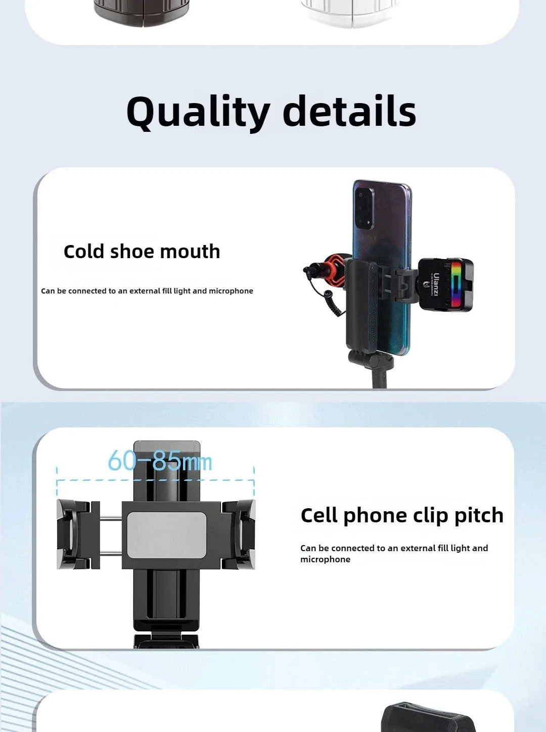 Super Mini Selfie Stick Portable Phone Holder Shooting Aid Versatile Integrated Design Bluetooth Remote For Live Broadcas