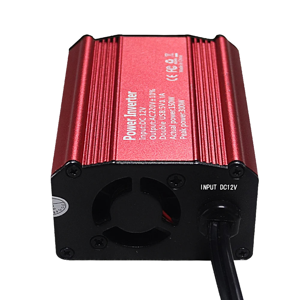 DC 12V to 220V AC Car Inverter  300W DC to AC Power Converter  Automatic Transformer With EU Socket Dual USB  Car Adapter Dropsh