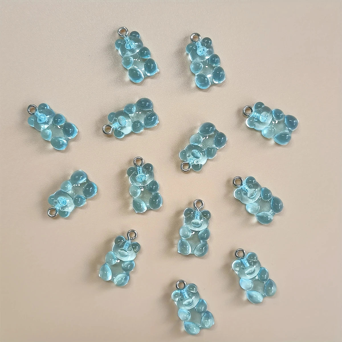 20 Pieces Of Colorful Candy Teddy Bear Gummie Jewelry, Diy Pendant, Cute Earring Necklace, Creative Discovery 20x10mm