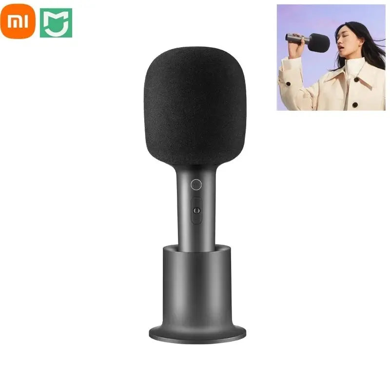 Xiaomi Mijia K-Song Microphone Bluetooth 5.1 DSP Noise Cancellation Stereo Sound Effect Double Duet Home KTV with 9 Kinds Sound