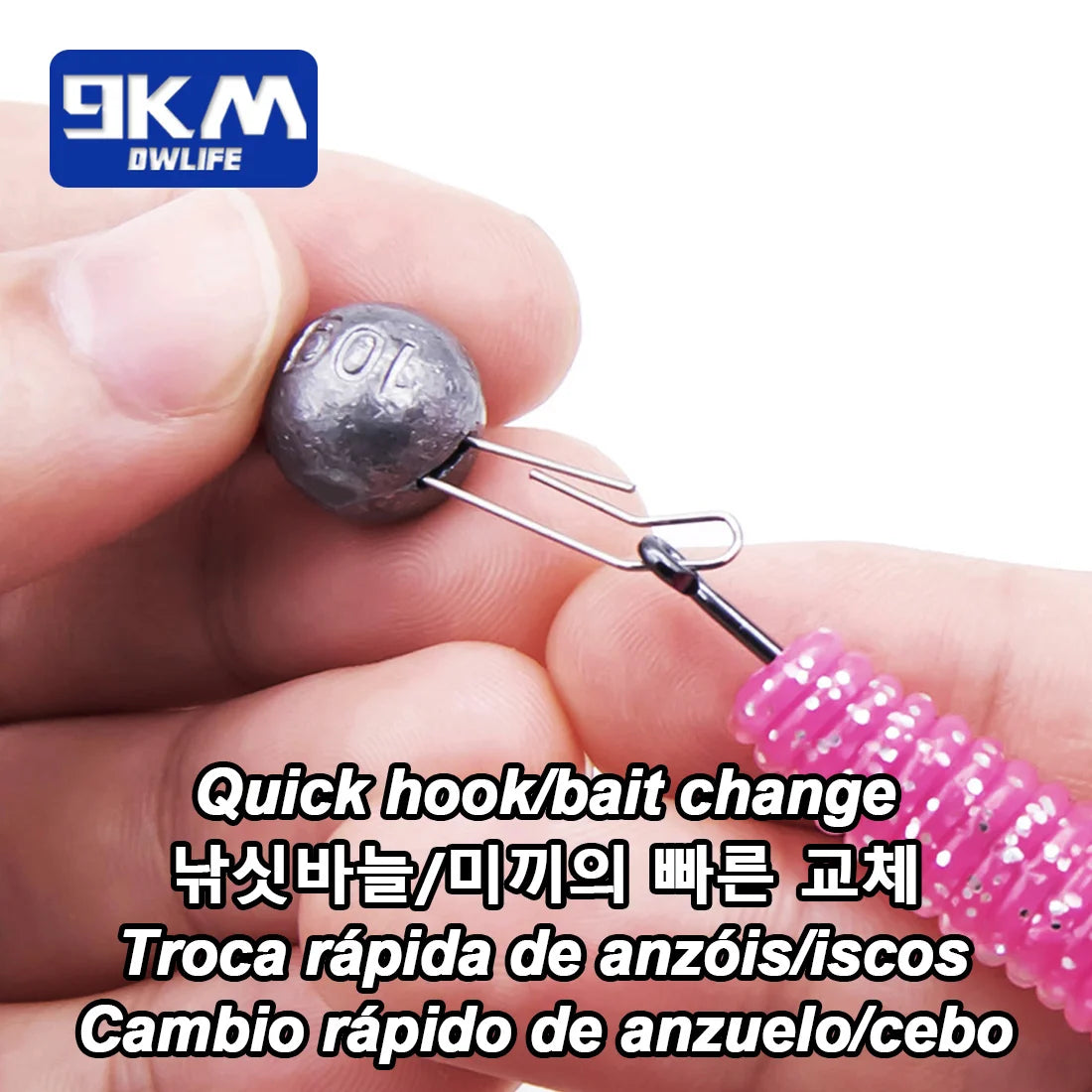 9KM 10Pcs Cheburashka Weights Cheb Ball Sinkers Hook Connector Freshwater
