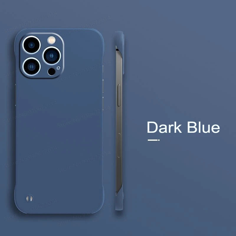 Ultra Thin Frameless Phone Case For iPhone 15 14 12 13 11 16 17 Pro Max 16 Plus Matte PC Hard Back Cover For iPhone 17 Air Cases