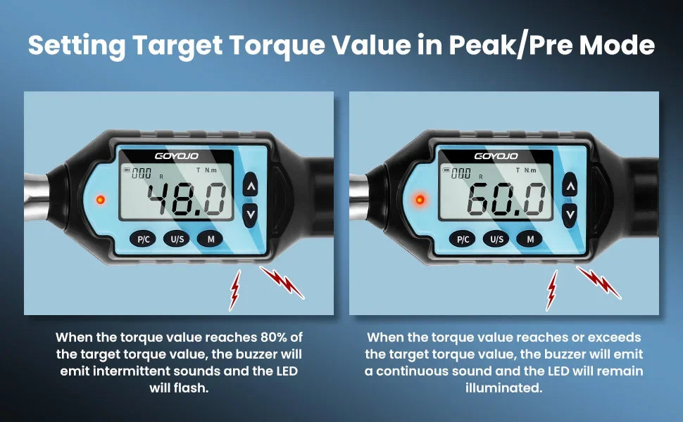 New Digital Preset Torque Wrench 1/2" 3/8" 1/4"  Bidirectional Ratchet Head Professional Adjustable Bicycle Repair Hand Tools