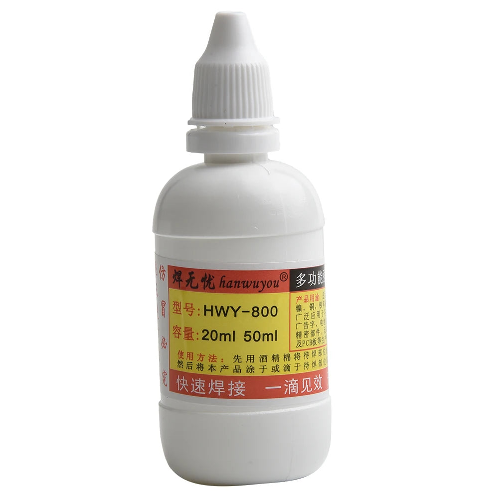 50ml Stainless Steel Flux Soldering Paste Liquid Solder Tool Quick Welding Non-toxic HLY-800 Soldering Flux For Nickel/copper