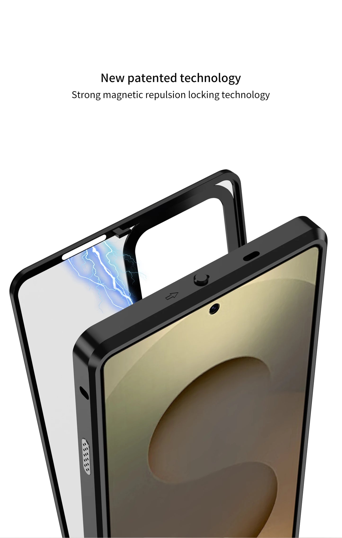 Case for Samsung S25 ULTRA Ultra S24 PLUS S23 Thin Aluminum Alloy Metal Transparent Heat Dissipation Magnetic Back Cover