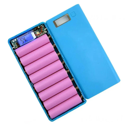 8*18650 Battery Holder Dual USB Power Bank Battery Box Mobile Phone Charger DIY Shell Case Charging Storage Case For Xiaomi