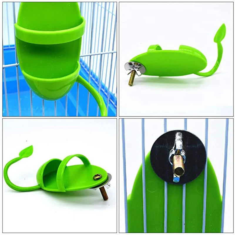 3/2/1PC Pet Parrot Feeder Hanging Cage Fruit Vegetable Container Feeding Cup Cuttlebone Stand Holder Pet Cage Accessories Suppli