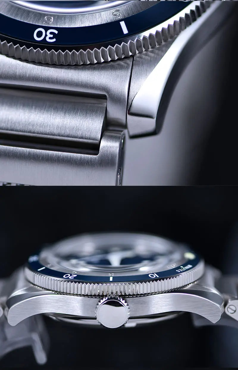 SEA KNIGHT Men Diving Watch 200M Waterproof C3 Luminous 316L Steel Mesh Belt Sapphire Crystal NH35A Automatic Mechanical Watch