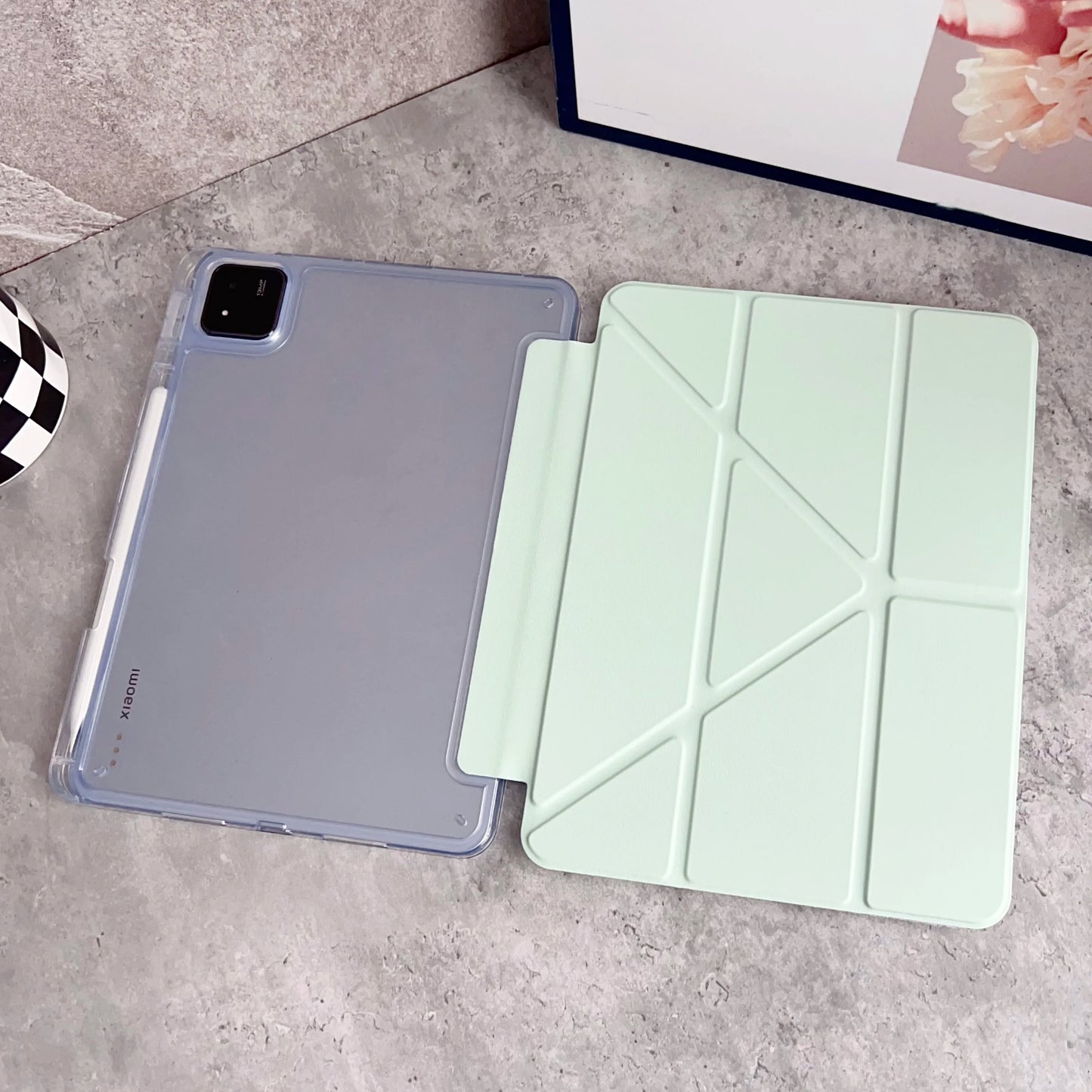 For Xiaomi Mi Pad 8 7 6 Pro 11.2 Case Redmi pad SE 11 2 K Pad 8.8 Auto Wake up & Sleep Silicone Cover Y-Fold Support Charging