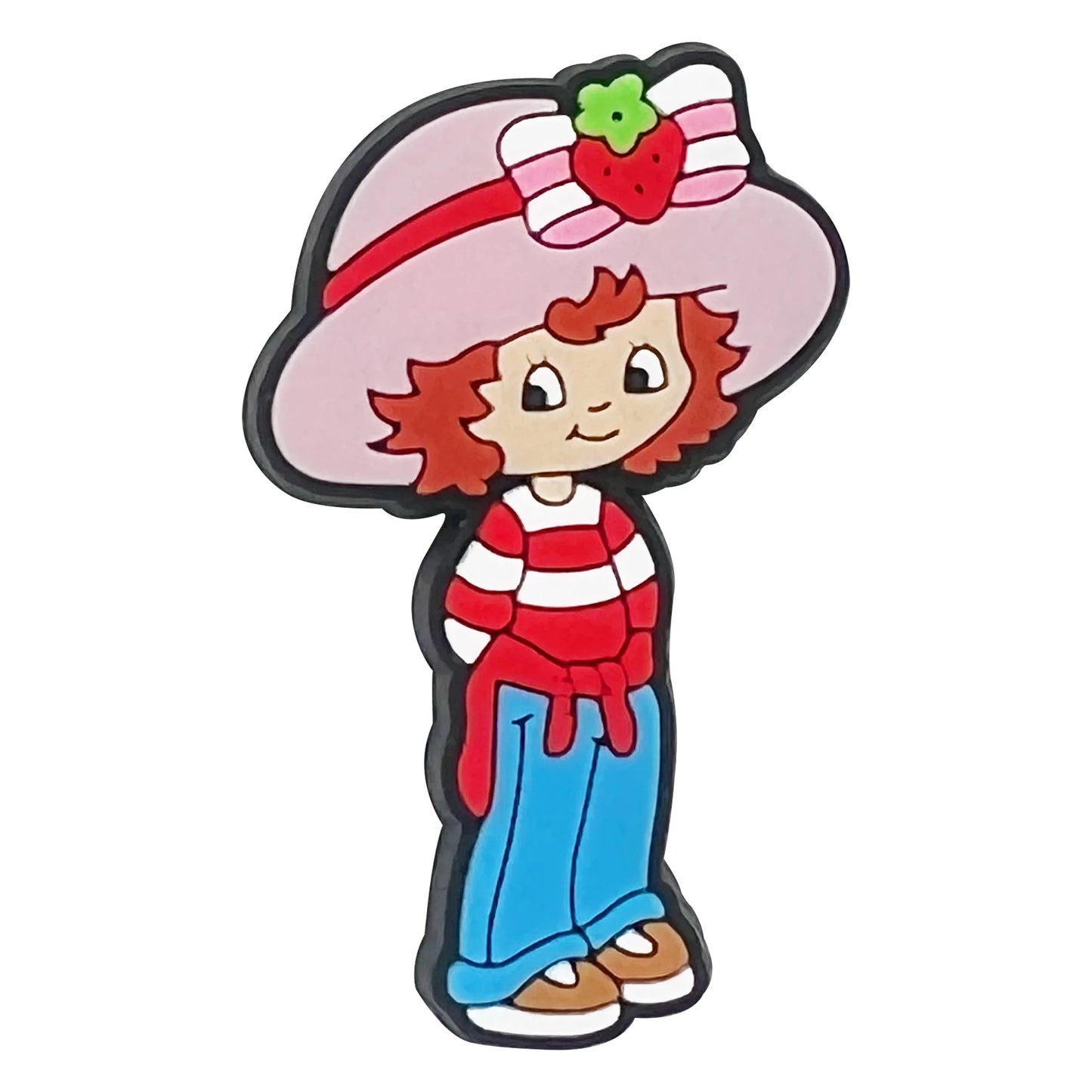 9pcs/set Cute Strawberry Girl Cartoon Series for Cartoon Shoe Charms Accessories DIY Decoration for Classic Clog Kids Gifts