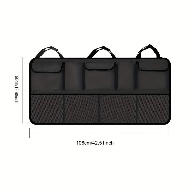 Car Trunk Car Organisers Backseat Hanging Car Organisers with 8 Large Storage Bag Trunk Organizer for SUV Truck Space Saving Exp