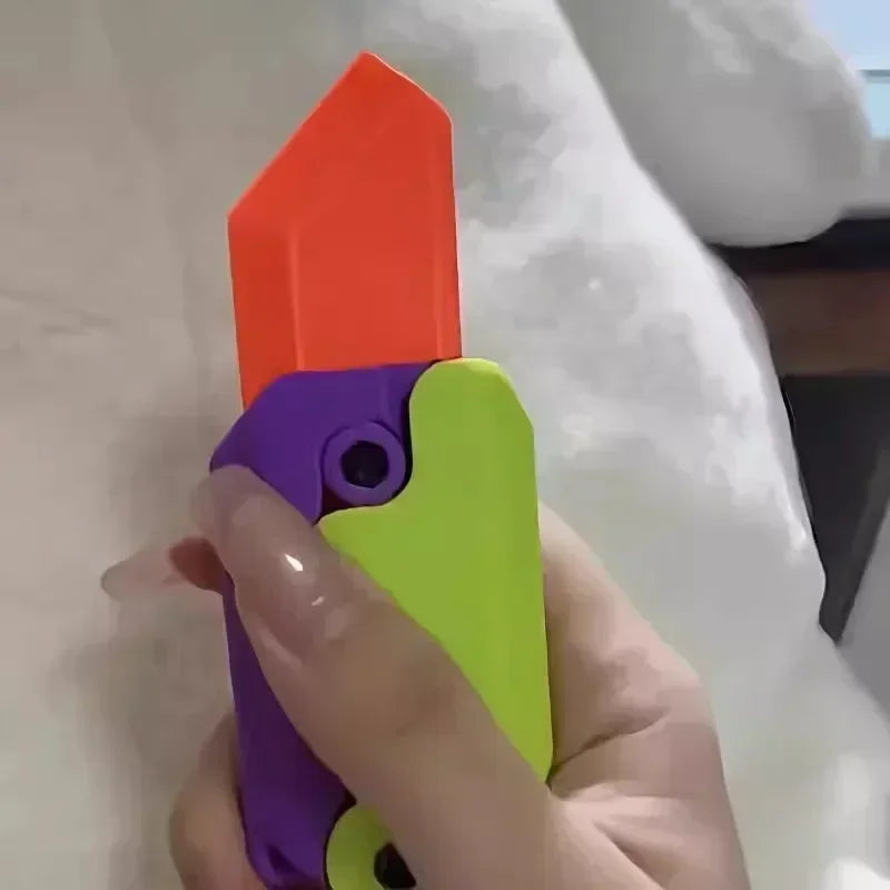 3D Gravity Radish Knife Decompression Toy Q Version Super Cute Healing Knife Children's Toy Christmas Gift