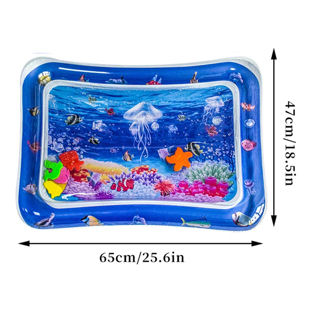 1pc Inflatable PVC Baby Playing Water Mat White Jellyfish Toddler Pad Kids Early Education Activity Toys Mat Cushion Kids Gift