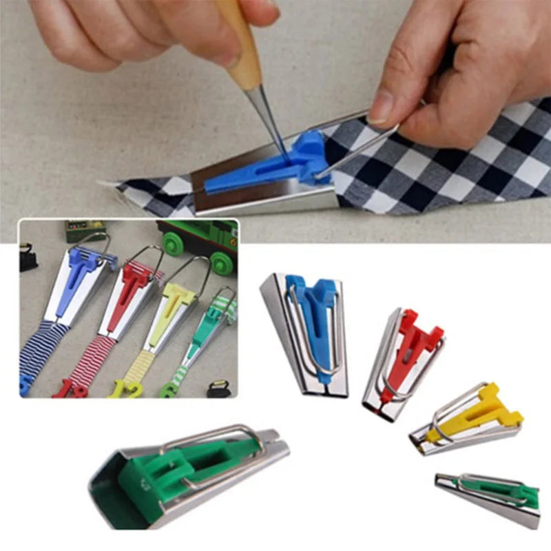 Tape Maker Set Sewing Accessories Seam Tools Supplies Accessory Seams Instruments Set 4 size 6mm 12mm 18mm 25mm Patchwork