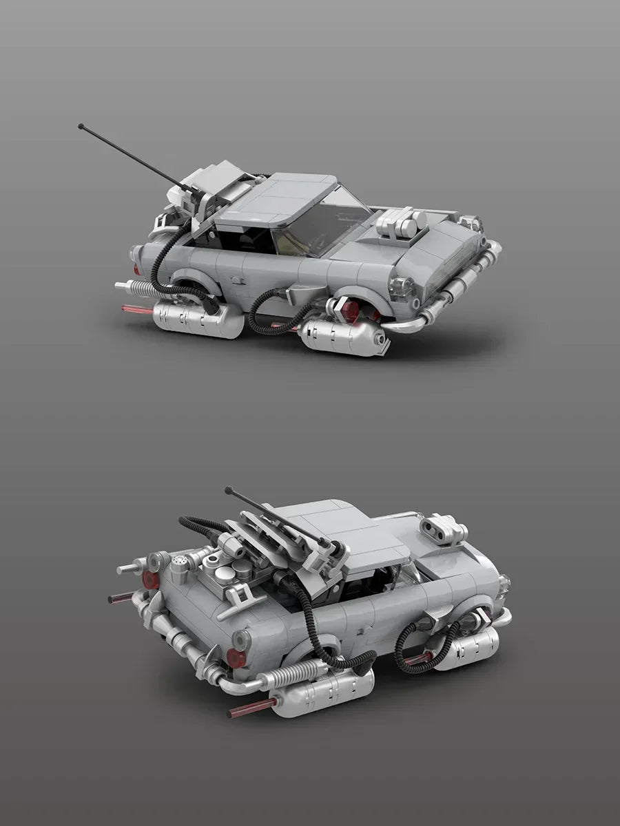 Container Sports Car Back To The Future Series 2 Change Puzzle Building Block Toy Tabletop Decoration Gift With Box