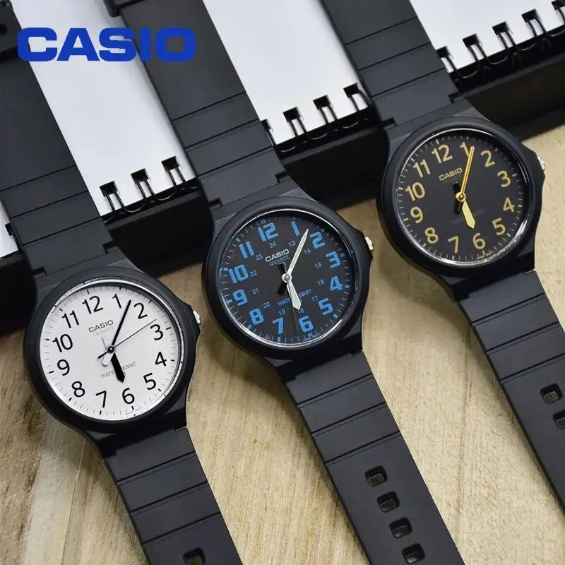 Casio MW-240 Student Watch Men's Rubber Resin Belt Sports Watch Black Disk Student Trend Simple Number Blue Digit Women Watch