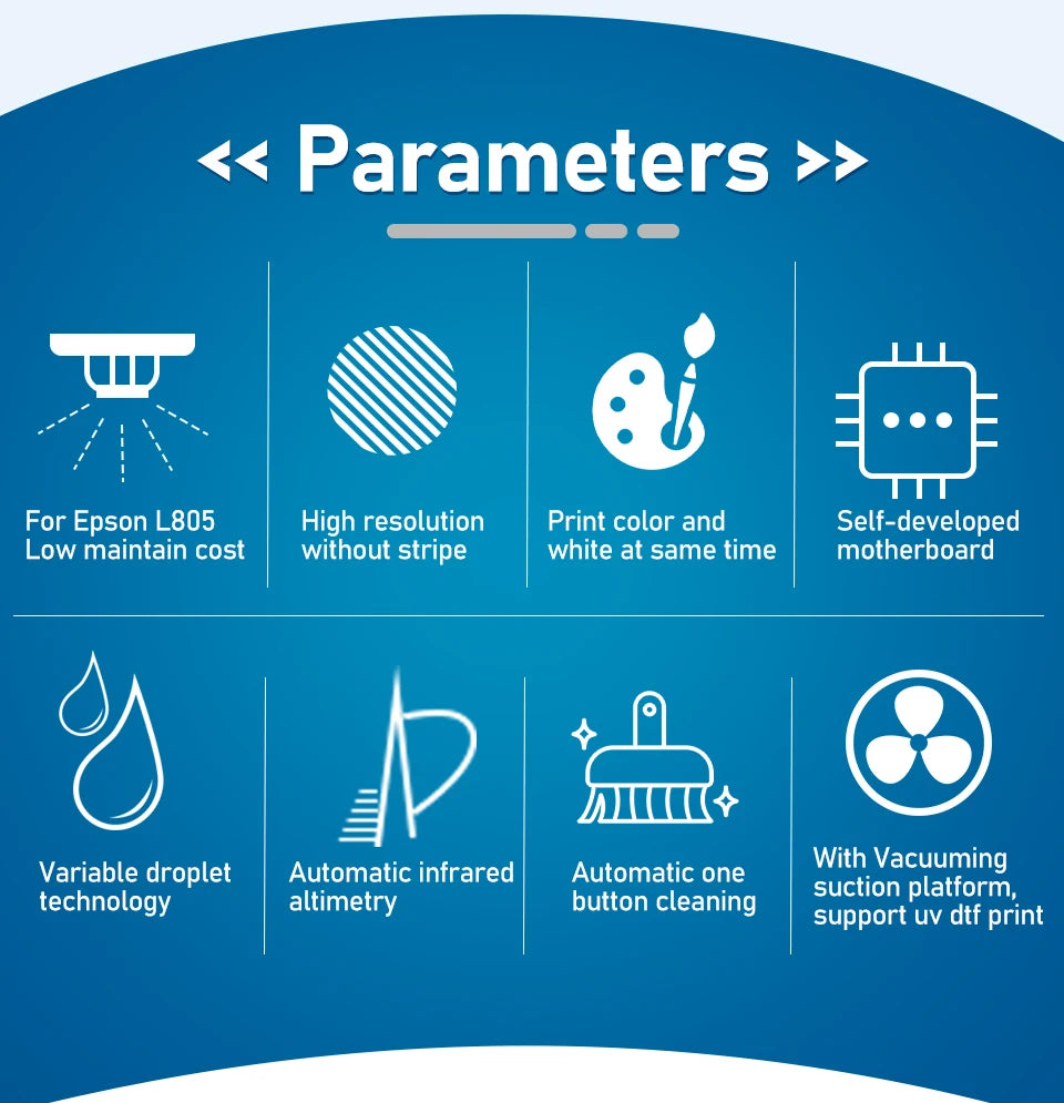 A3 A4 UV Printer For Epson L805 UV DTF Printing Machine A3 UV Flatbed Printer UV DTF Printer For Pen Metal UV Sticker Printer