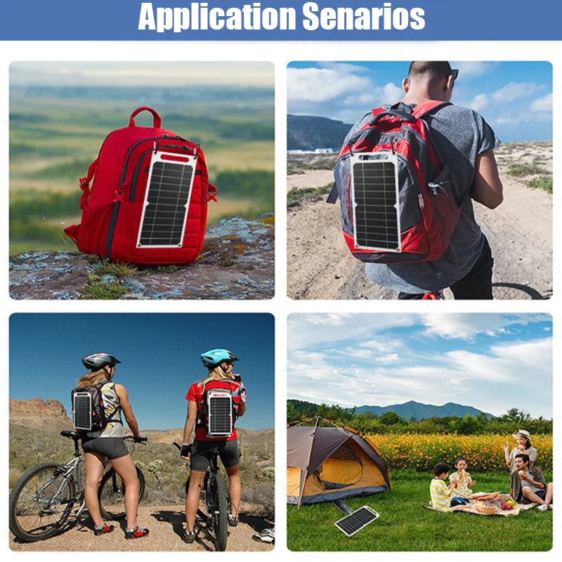 OnePlus 35W Solar Panel Power Bank with USB Waterproof Outdoor Hiking Camping Portable Battery For Mobile Phone Charging Panel