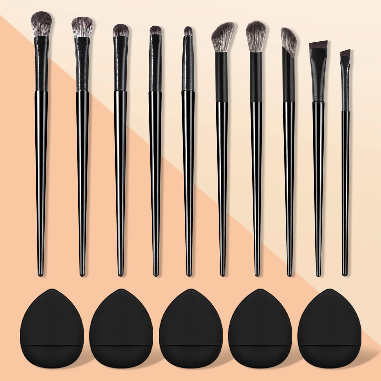 10-piece Set Soft Eyeshadow Brushes Eye Makeup Smudge Under cover Eyeliner Blade Eye Detail Small Makeup Brushes