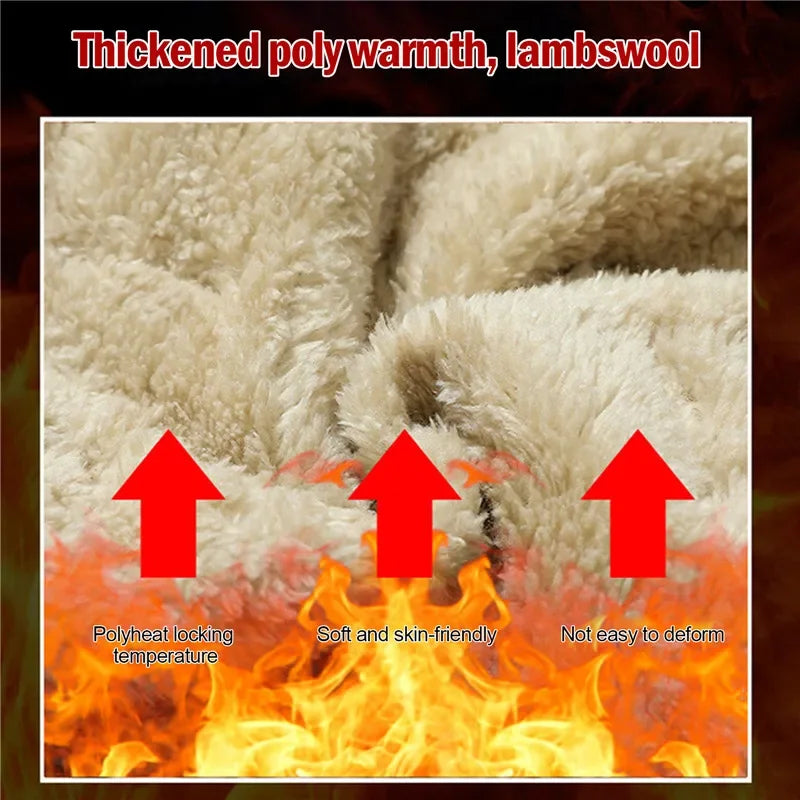 Winter Sweatwear Men Plush Thick Sport Sweatpant Lambswool Thermal Trousers Casual Pants Waterproof Windproof Warm Cotton Pants